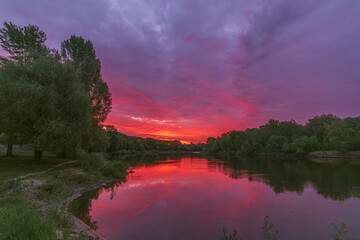 majestic sunrise over desna river © Александр Арендарь