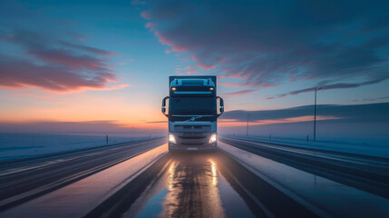 Sleek and Strong: European Truck in a Minimalist Setting