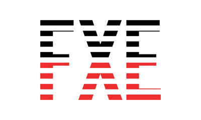 FXE three initial letter iconic line negative space minimal logo design vector template. monogram, abstract, wordmark, business, typography, minimalist, brand, company, flat, modern, unique, simple