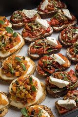 Catering boxes with delicious sandwiches.