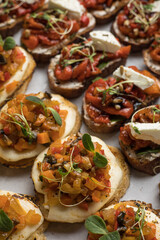 Catering boxes with delicious sandwiches.