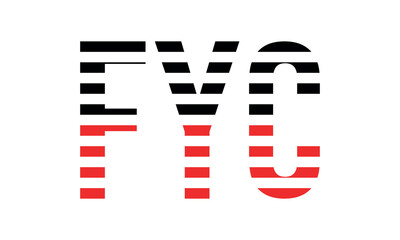 FYC three initial letter iconic line negative space minimal logo design vector template. monogram, abstract, wordmark, business, typography, minimalist, brand, company, flat, modern, unique, simple