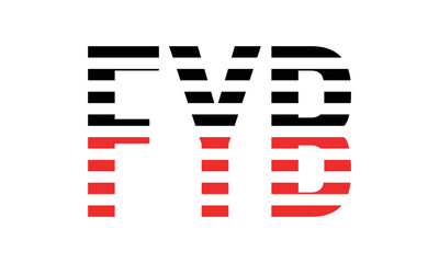 FYB three initial letter iconic line negative space minimal logo design vector template. monogram, abstract, wordmark, business, typography, minimalist, brand, company, flat, modern, unique, simple