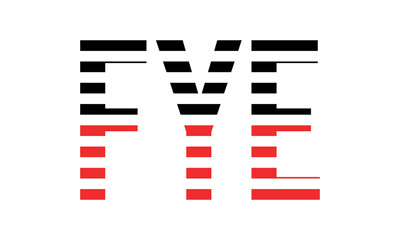 FYE three initial letter iconic line negative space minimal logo design vector template. monogram, abstract, wordmark, business, typography, minimalist, brand, company, flat, modern, unique, simple