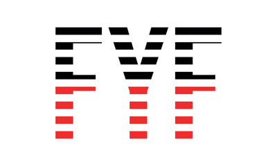 FYF three initial letter iconic line negative space minimal logo design vector template. monogram, abstract, wordmark, business, typography, minimalist, brand, company, flat, modern, unique, simple