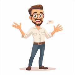 Male teacher presenting and teaching 74