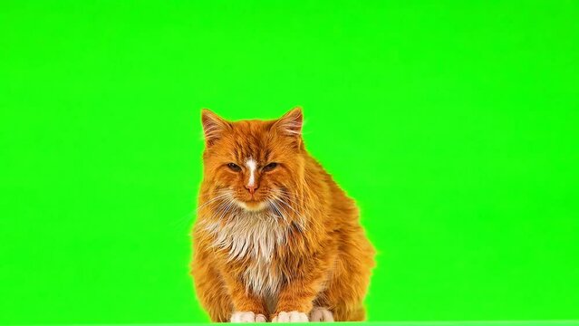 Cat pet Green screen video