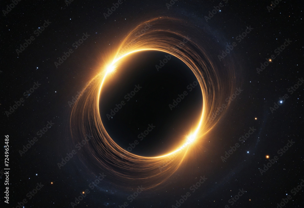Poster dynamic art of a deep void with a cosmic backdrop