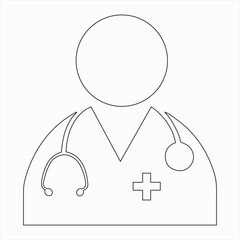 Nursing vector icon illustration line art eps