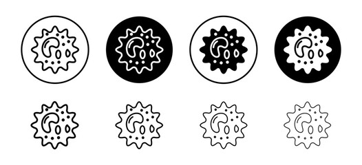 White blood cell vector icon set collection. White blood cell Outline flat Icon.