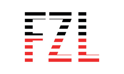 FZL three initial letter iconic line negative space minimal logo design vector template. monogram, abstract, wordmark, business, typography, minimalist, brand, company, flat, modern, unique, simple