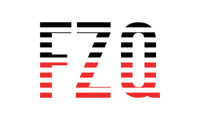 FZQ three initial letter iconic line negative space minimal logo design vector template. monogram, abstract, wordmark, business, typography, minimalist, brand, company, flat, modern, unique, simple