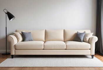 White background sofa isolated front view