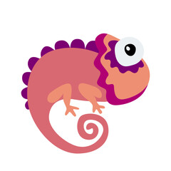 Chameleon cartoon silhouette vector illustration