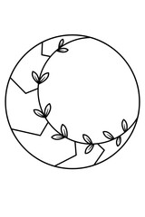 Tattoo moon with plant