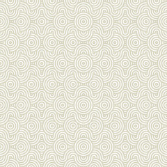 Seamless pattern with circle waves in beige color for backdrops, banner backgrounds, surface design etc