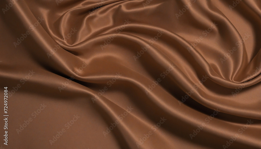 Poster glowing brown silk fabric with rough retro vibe texture and gradient color background