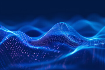 abstract blue digital wave background