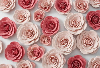 Elegant floral 3D wallpaper with rose design and luxurious backdrop