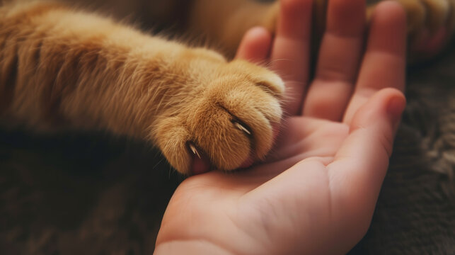 Paw-sitive Bonds: A Gentle Connection Between Child and Cat. Generative AI