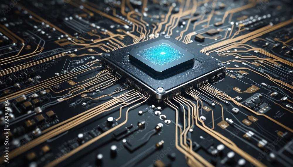 Poster exploring the intersection of ai, biotechnology, and machine learning