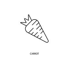 Obraz premium carrot concept line icon. Simple element illustration. carrot concept outline symbol design.