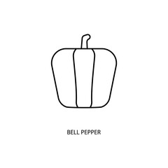 bell pepper concept line icon. Simple element illustration. bell pepper concept outline symbol design.