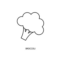broccoli concept line icon. Simple element illustration. broccoli concept outline symbol design.