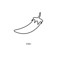 chili concept line icon. Simple element illustration. chili concept outline symbol design.