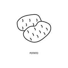 potato concept line icon. Simple element illustration. potato concept outline symbol design.