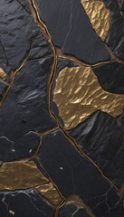 Black and gold stone backdrop