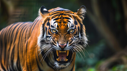Fototapeta premium A tiger, fear of animals