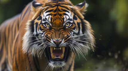 A tiger, fear of animals - obrazy, fototapety, plakaty