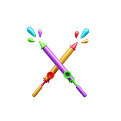 Holi festival water gun 3d illustration or holi water gun 3d icon
