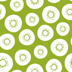 Green juicy kiwi pattern with seeds