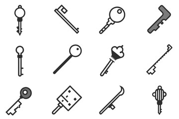 Key icon set.