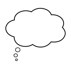 Empty Comic Bubble on transparent background