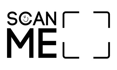 QR Code Scan Me Sticker on transparent background, PNG