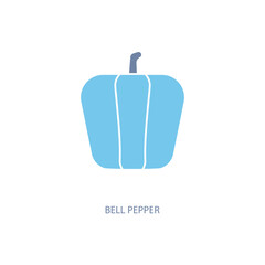 bell pepper concept line icon. Simple element illustration. bell pepper concept outline symbol design.