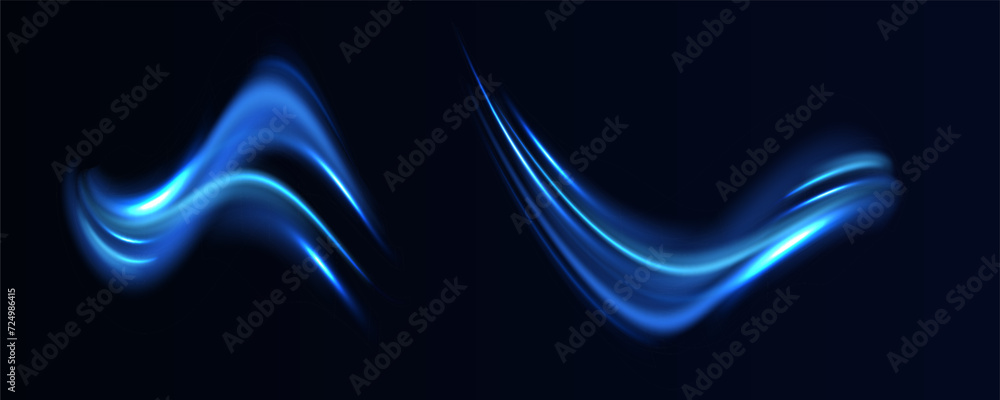Poster glitter sparkle star trail, light effect, abstract waves flow vector illustration. vector image of c