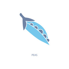 peas concept line icon. Simple element illustration. peas concept outline symbol design.