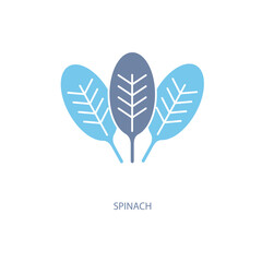 spinach concept line icon. Simple element illustration. spinach concept outline symbol design.