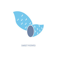 sweet potato concept line icon. Simple element illustration. sweet potato concept outline symbol design.