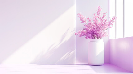minimalistic lavender design in lavender and white colors