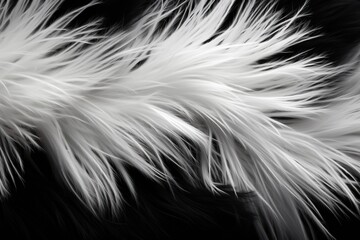 Monochromatic black and white animal fur texture for design, decor, and creative projects