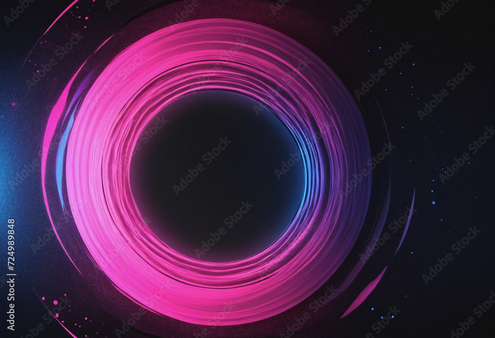 Poster vibrant colorful abstract circular design on transparent background - template with empty space and 