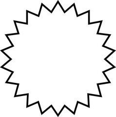 starburst, sale, sticker, ribbon, black, linear, icon, price, discount, sunburst, badge, line, vector, special, offer, price tag, promotional, shopping, label, isolated, transparent, background, blank