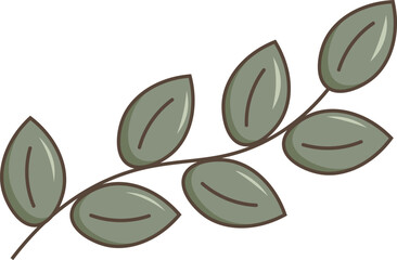 Vector illustration of a leaf garland