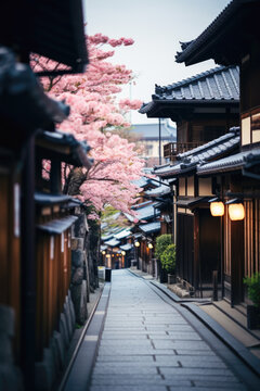 Traditional Japanese architecture in Kyoto, Japan.