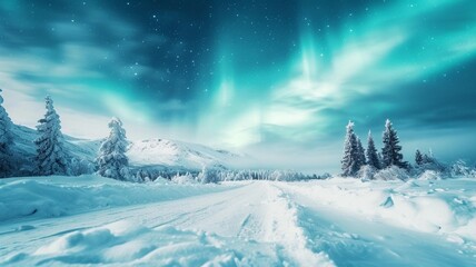 Snow_mountain_landscape_with_Northern_Lights